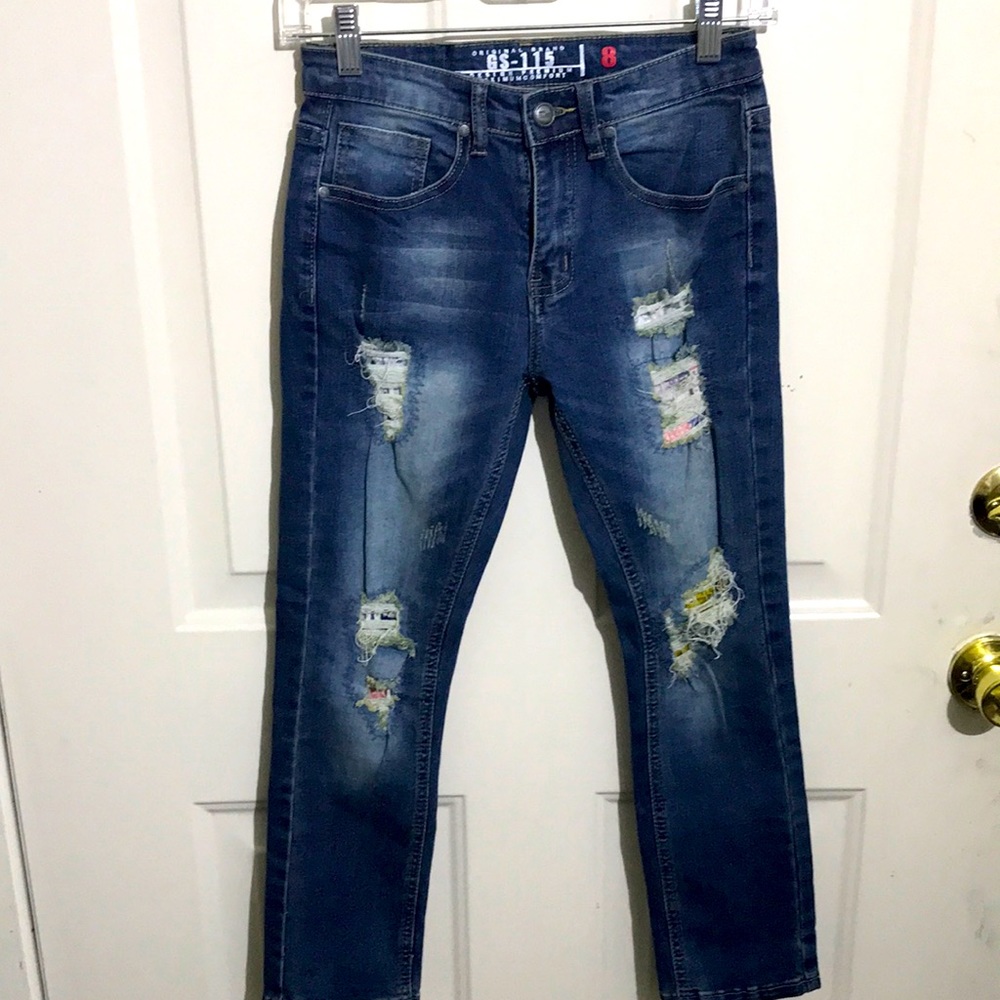 NEW Girl’s Distressed Straight Jeans